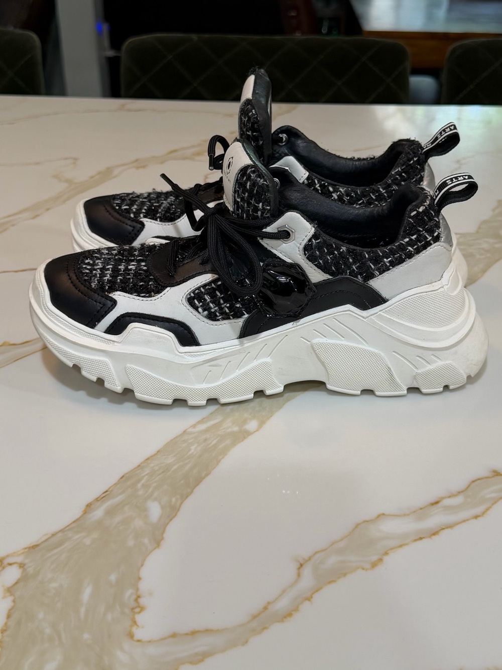 MOA-Master of Arts Leather Tweed Lurex Fashion Sneakers